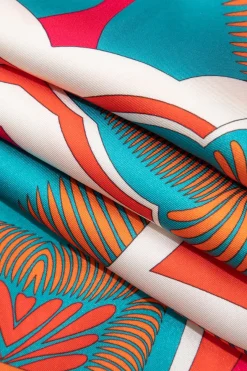 MICAS Pants-Printed High Waisted Wide Leg Pants MULTICOLOR