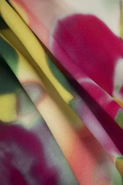 MICAS Long Sleeve Tops|Long Sleeves Tops-Printed Satin Blouse