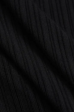 MICAS Long Sleeve Dresses|Mini Dresses-Puff Sleeve Patchwork Long Sleeve Mini Dress BLACK