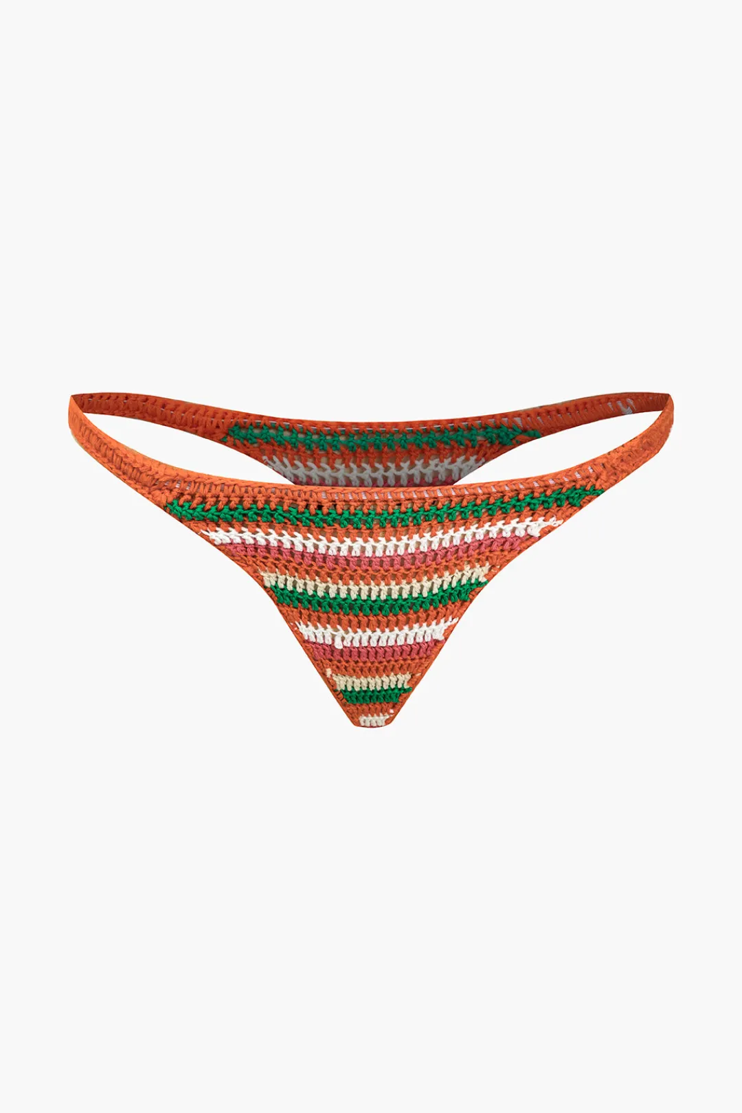 MICAS Swimwear|Vacation Sets-Rainbow Stripe Crochet Bikini Set