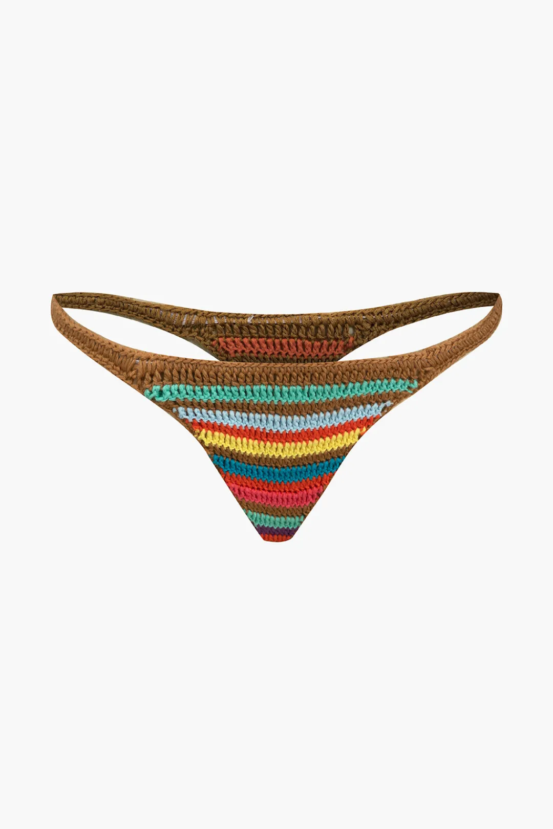 MICAS Swimwear|Vacation Sets-Rainbow Stripe Crochet Bikini Set