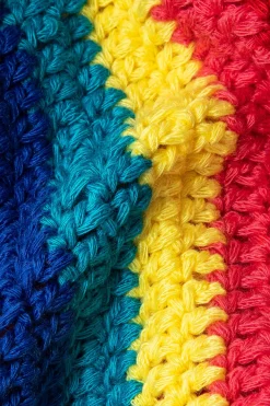 MICAS Swimwear|Vacation Sets-Rainbow Stripe Crochet Bikini Set