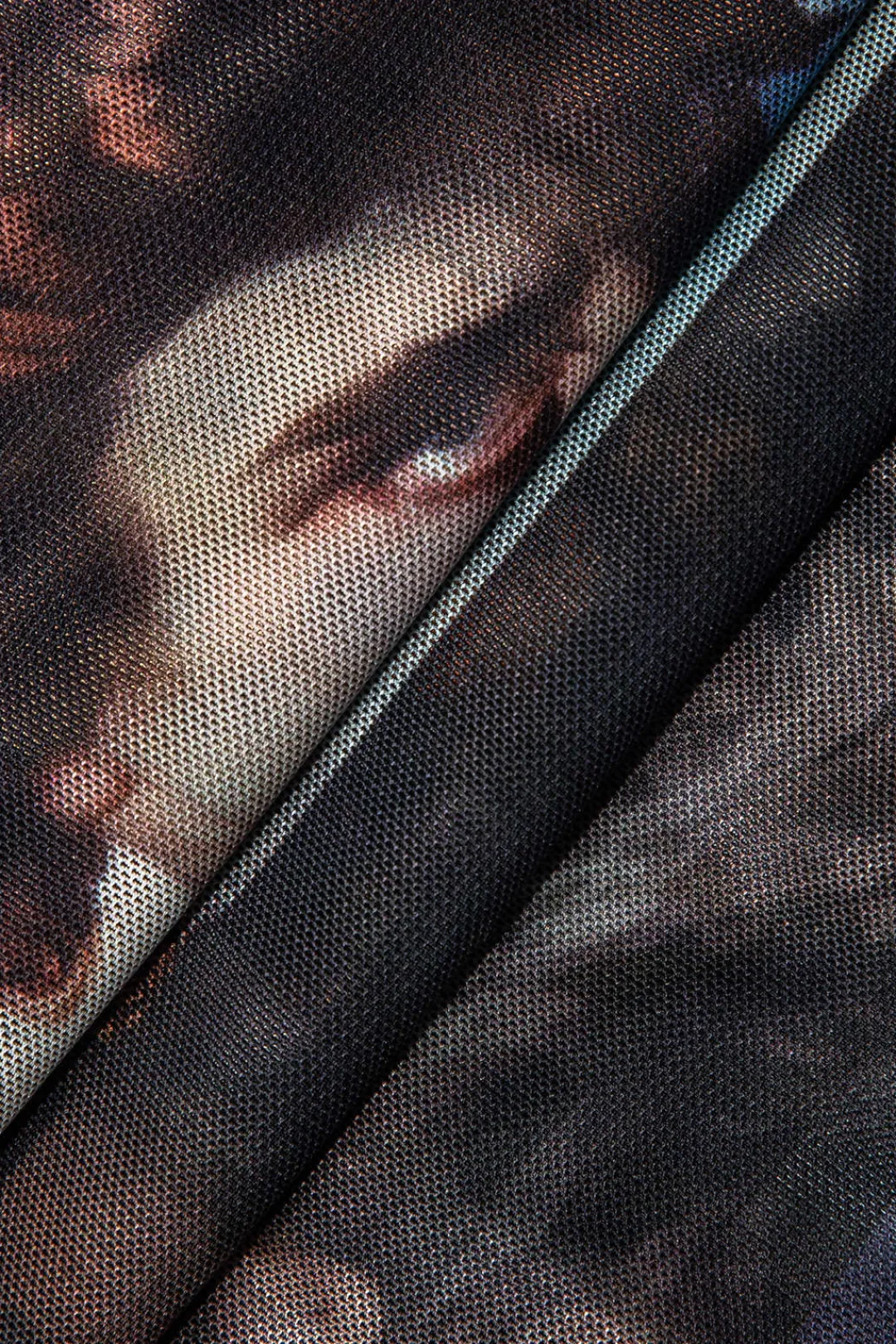 MICAS Bodysuits-Renaissance Print Sleeveless Mesh Bodysuit MULTICOLOR