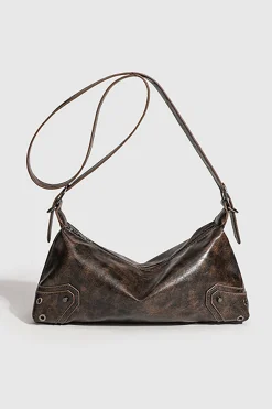 MICAS Bags|Accessories-Retro Design Cross-Body Bag COFFEE