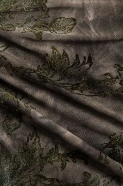 MICAS Long Sleeve Tops|Long Sleeves Tops-Retro Floral Bell Sleeve Long-Sleeve Top BROWN