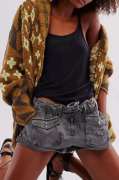 MICAS Outerwear|Outerwear-Retro Pattern Knit Button Cardigan