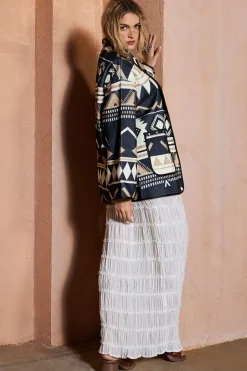 MICAS Outerwear|Outerwear-Retro Print Jacket MULTICOLOR