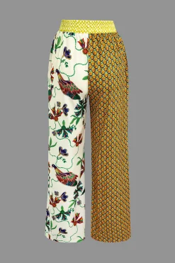 MICAS Pant Sets|Vacation Sets-Retro Print Shirt and Pants Set MULTICOLOR