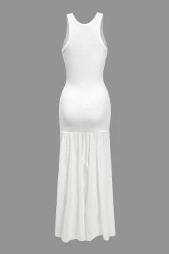 MICAS Mini Dresses-Reversible Bow Tie Tank Mini Dress WHITE