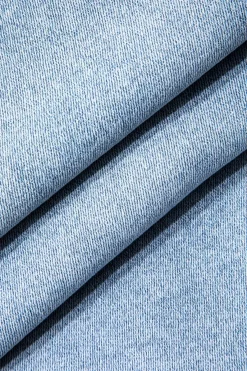 MICAS Pants-Rhinestone Embellished Cut Out Straight Leg Jeans LIGHT WASH BLUE