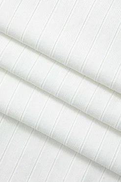 MICAS Long Sleeve Dresses|Knitwear-Rib Knit Button Collar Fluffy Cuff Maxi Dress