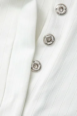 MICAS Long Sleeve Dresses|Knitwear-Rib Knit Button Collar Fluffy Cuff Maxi Dress