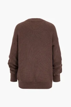 MICAS Knitwear|Knit Sets-Ribbed Knit Dress And Cardigan Set