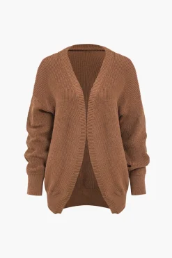 MICAS Knitwear|Knit Sets-Ribbed Knit Dress And Cardigan Set