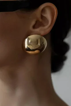 MICAS Earrings|Accessories-Round Exaggerated Earrings GOLD