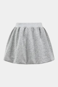 MICAS Skirt Sets-Round-Neck Corset Long-Sleeve Top And Skirt Set GRAY