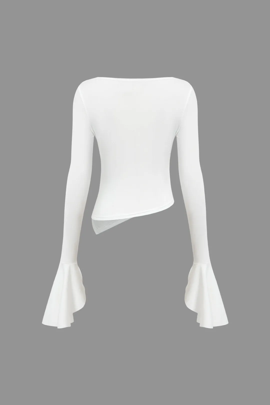 MICAS Skirt Sets-Ruched Bell Sleeve Top And Skirt Set