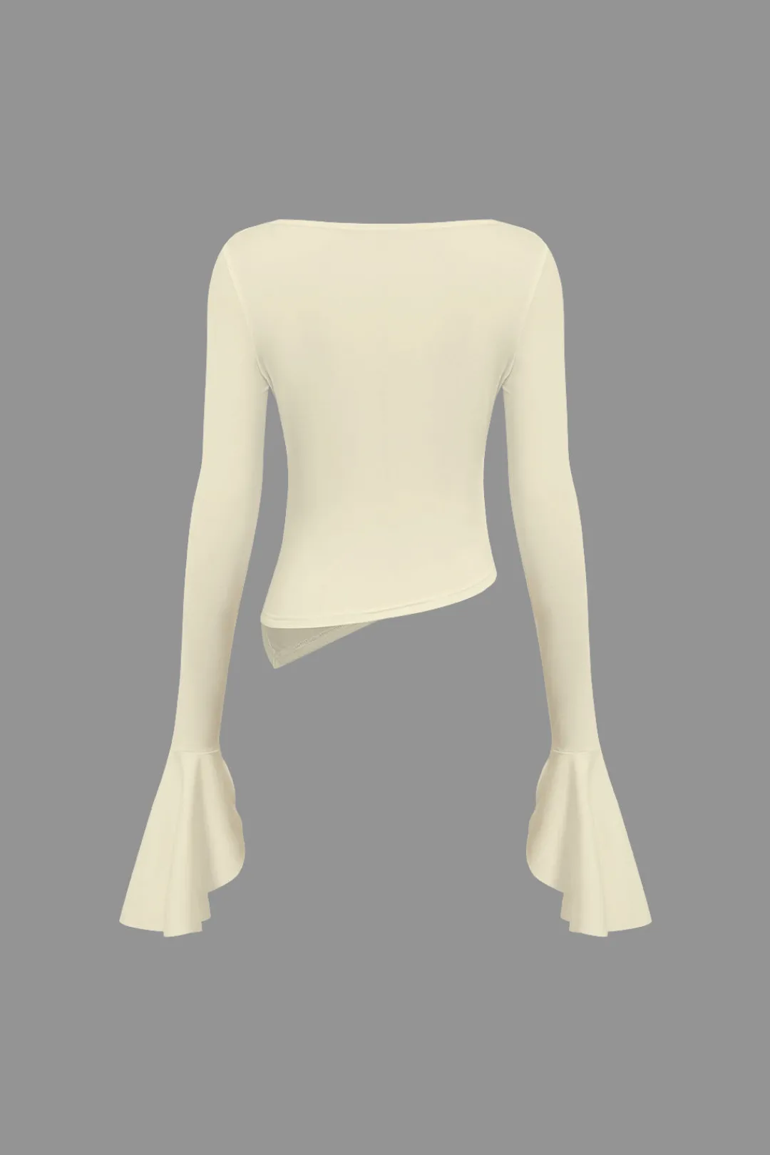 MICAS Skirt Sets-Ruched Bell Sleeve Top And Skirt Set