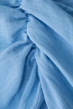 MICAS Mini Dresses-Ruched Detail Mini Shirt Dress BABY BLUE