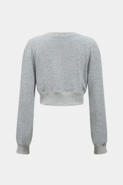 MICAS Pant Sets-Ruched Detail Top And Trousers Set GRAY