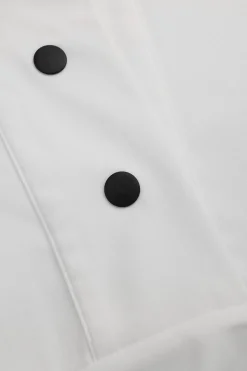 MICAS Short Sets-Ruched Drawstring Button Long-Sleeve Top And Shorts Set WHITE