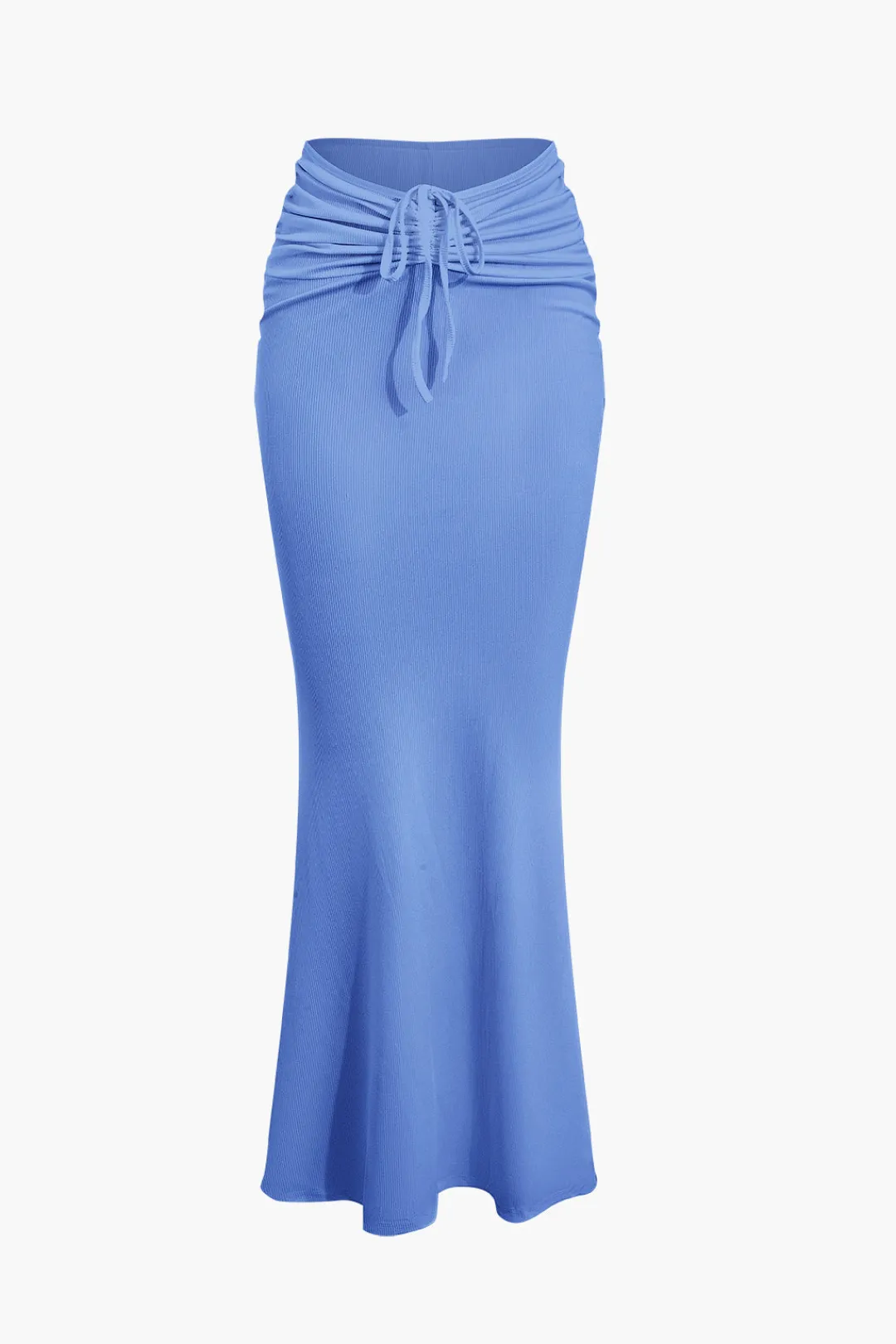 MICAS Skirt Sets|Vacation Sets-Ruched Drawstring Tank Top And Mermaid Maxi Skirt Set