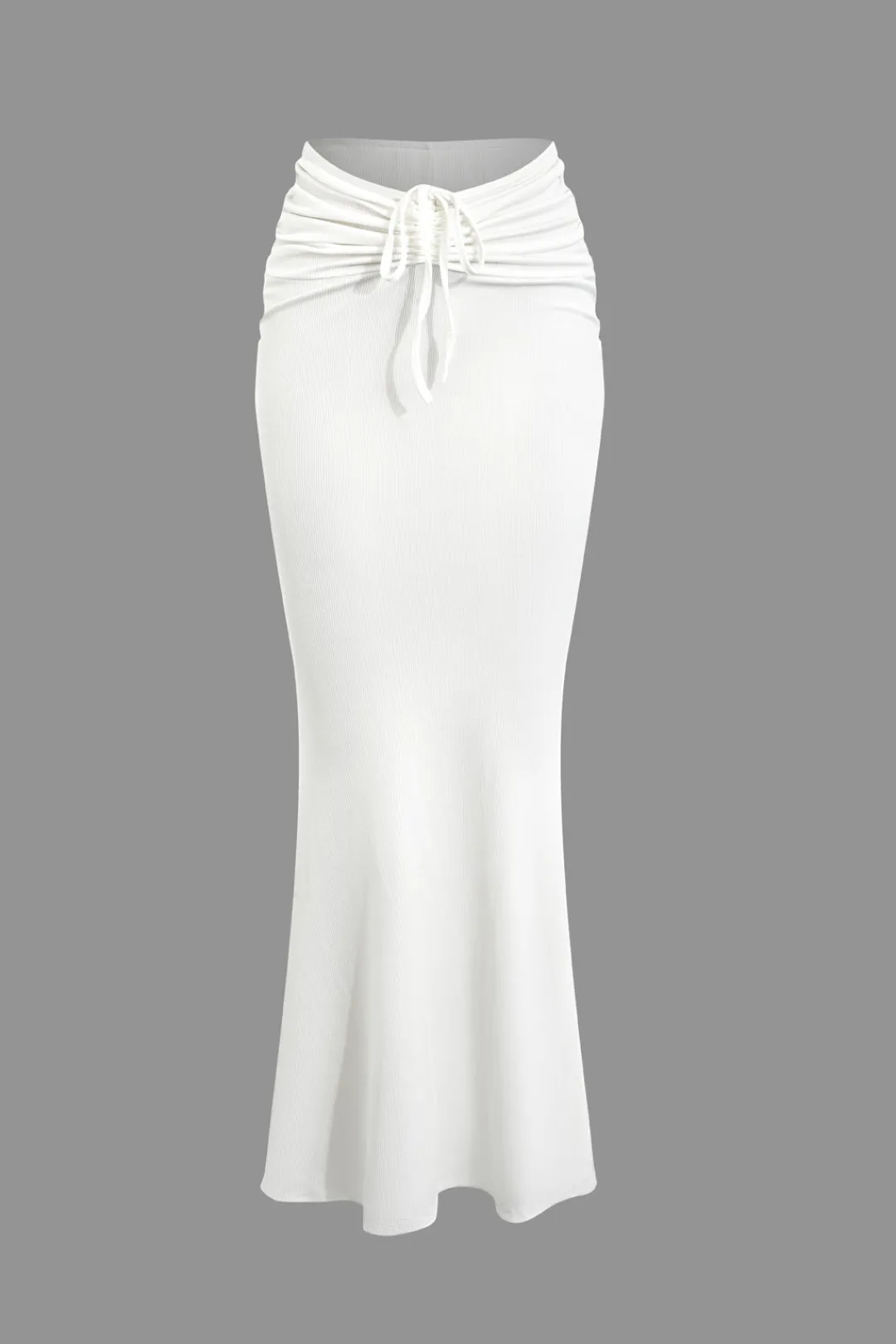 MICAS Skirt Sets|Vacation Sets-Ruched Drawstring Tank Top And Mermaid Maxi Skirt Set