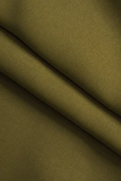 MICAS Pants-Ruched High-Waisted Wide Leg Trousers MUSTARD