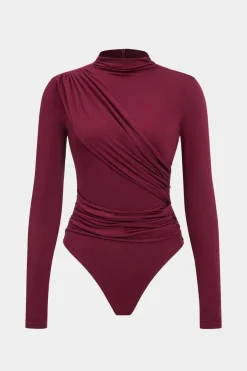 MICAS Bodysuits-Ruched Long Sleeve Bodysuit