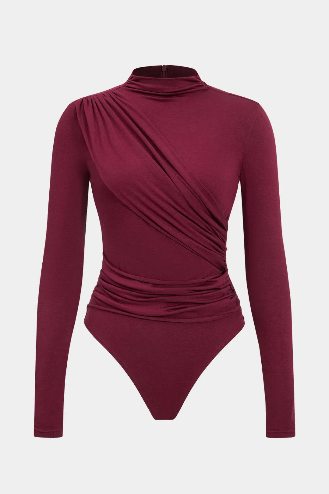 MICAS Bodysuits-Ruched Long Sleeve Bodysuit