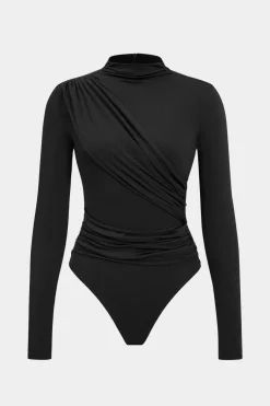 MICAS Bodysuits-Ruched Long Sleeve Bodysuit