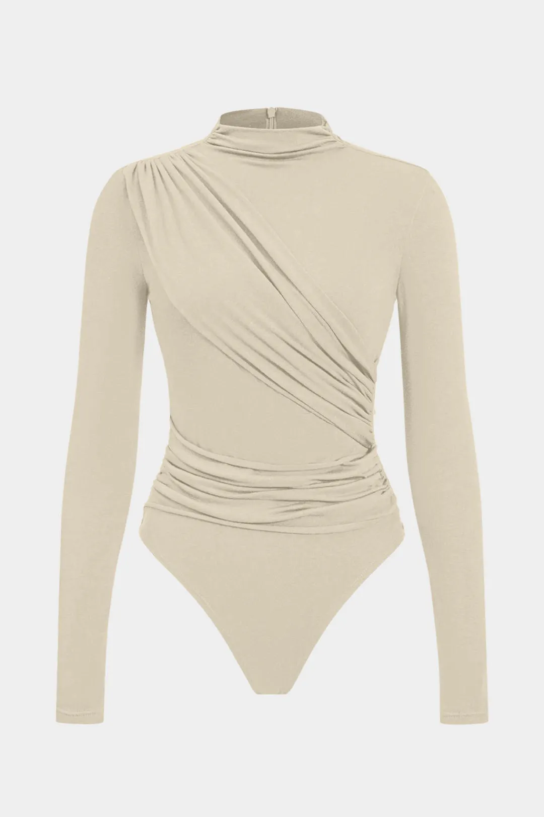 MICAS Bodysuits-Ruched Long Sleeve Bodysuit