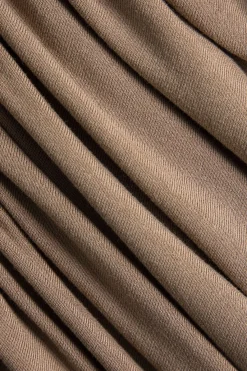 MICAS Maxi Dresses-Ruched Sleeveless Round Neck Slit Maxi Dress