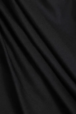 MICAS Mini Dresses-Ruched Strapless Sleeveless Mini Dress BLACK