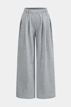 MICAS Pants-Ruched Wide Leg Trousers