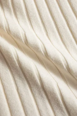 MICAS Long Sleeve Dresses|Knitwear-Ruffle Hem Sweater Midi Dress IVORY