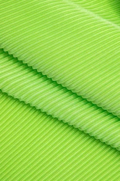 MICAS Skirt Sets-Ruffle Tube Top And Split Maxi Skirt Set LIME