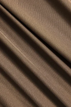 MICAS Pant Sets-Ruffled Long Sleeve Top And Flared Trouser Set BROWN