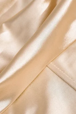 MICAS Corset & Bustier Tops-Satin Draped Corset Top ORANGE