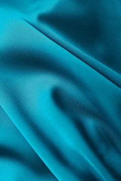 MICAS Mini Dresses-Satin Off The Shoulder Buttons Down Mini Dress ROYAL