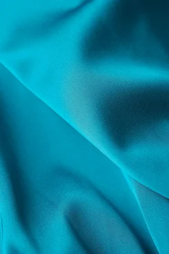 MICAS Mini Dresses-Satin Off The Shoulder Buttons Down Mini Dress ROYAL