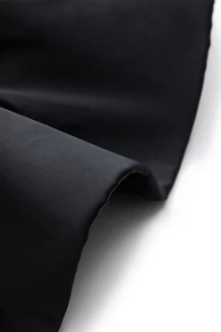 MICAS Skirts-Satin Ruched Puff Skirt BLACK