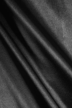 MICAS Maxi Dresses-Satin Sleeveless Maxi Dress BLACK