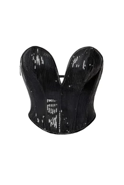 MICAS Tube Tops|Corset & Bustier Tops-Sequin Bustier Corset Top