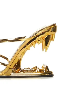 MICAS Shoes|Shoes-Sharks Tooth High Heels GOLD