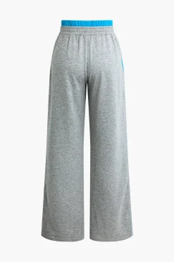 MICAS Pants-Side Stripe Detail Trousers GRAY