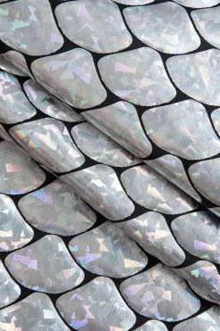 MICAS Skirts-Snakeskin Mermaid Midi Skirt SILVER