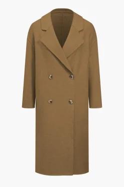 MICAS Outerwear|Outerwear-Solid 100% Wool Button Pocket Coat