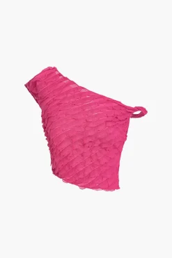 MICAS Skirt Sets-Solid Asymmetrical Ruffle Skirt Set RASPBERRY