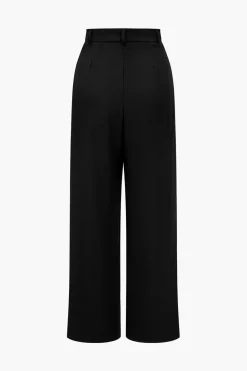 MICAS Pants-Solid Asymmetrical Trousers